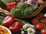 Vegetables on display