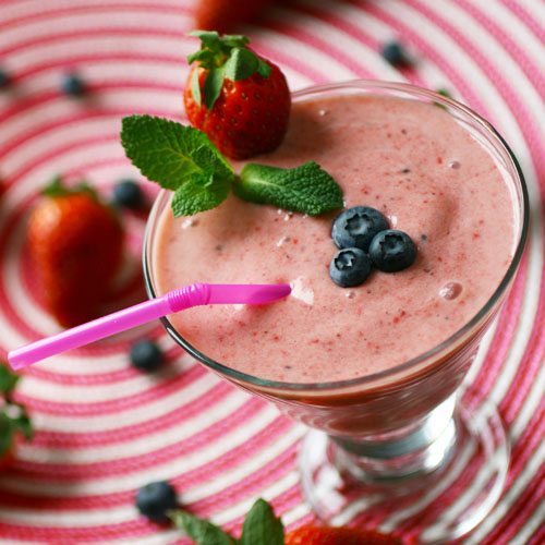 Photo of Delicious Looking Fruit Smoothie.